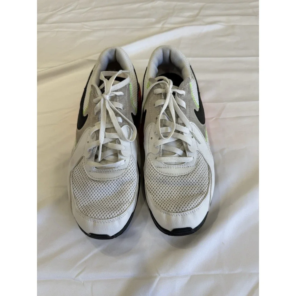 Nike Air Max Youth Size 6.5Y White Black Orange Green Running Sneakers Shoes